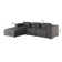 Modern L-Shape Corner Sofa Ohagan Made of Cord with Soft Seat