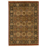 High-Quality Hand-Knotted Red And Black Area Rug