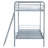 Long Beach Glossy Silver Twin Over Twin Bunk Bed