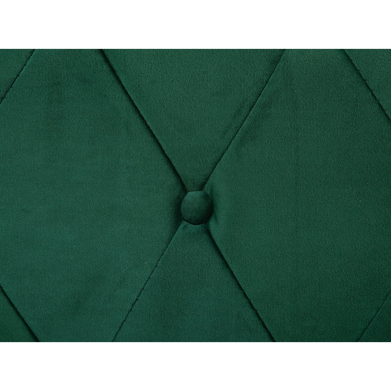 Mitzi Upholstered Bed, European Kingsize (160 x 200cm), Emerald green