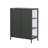 Benzion 39.96-inch Black Two Door Metal Storage Cabinet with Clear Doors