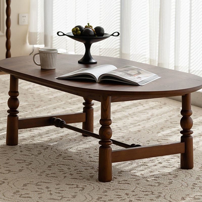 Table basse elliptique de style rétro