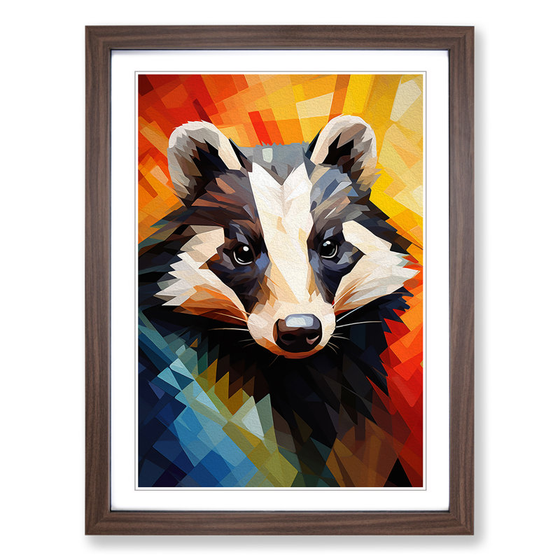 Single Picture Frame Print on Wood, 46cm H x 34cm W, Walnut Framed