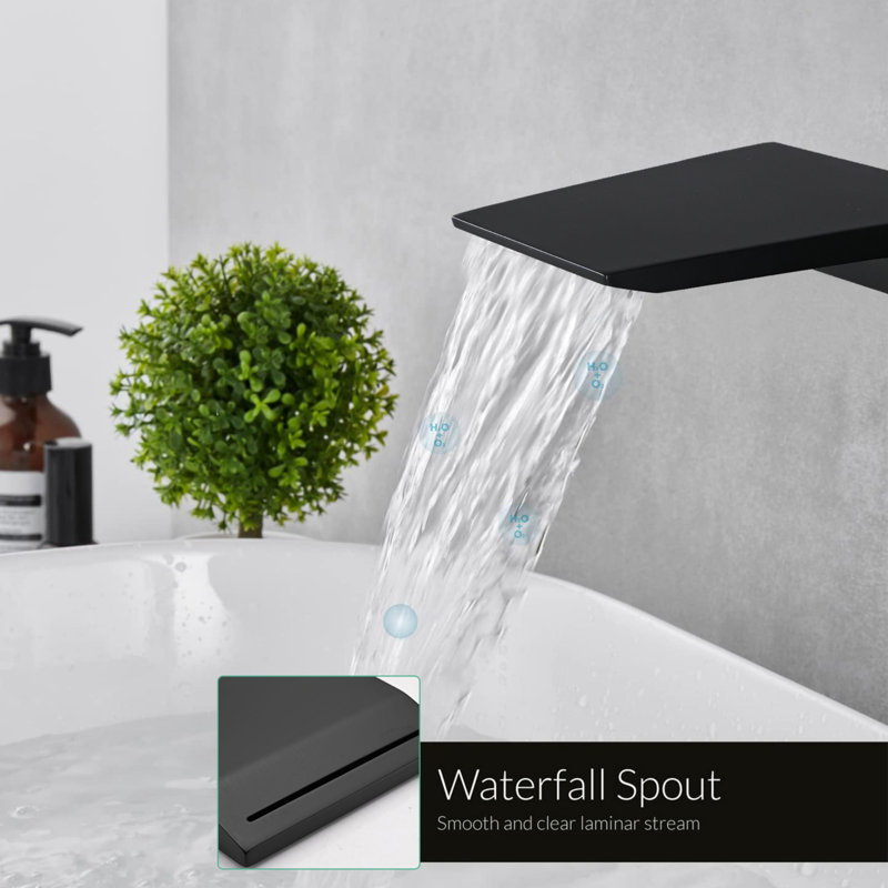 Wall Mounted Optional Single-handle Bathroom Faucet, Matte Black