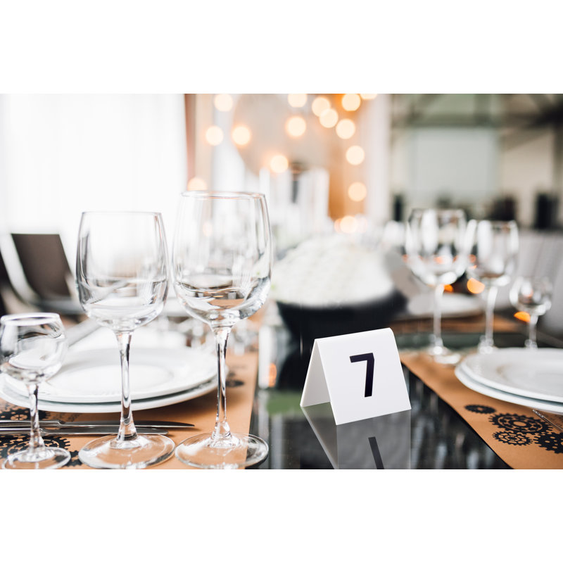 Table Number Tent Cards 1-25 for Weddings, Banquets and Event Seating
