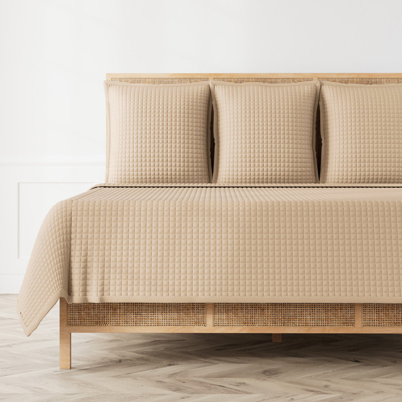 Ready-to-Bed Coverlet, Taupe, King Quilt