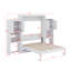 Grand lit escamotable avec bureau, coiffeuse et armoires-564922870