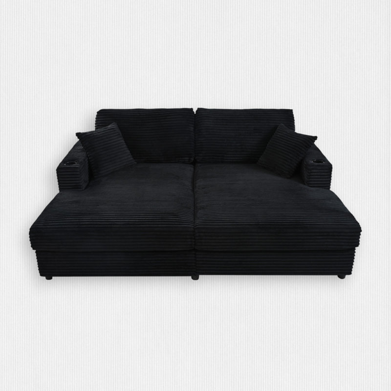 Canapé 86,5 po, Noir