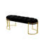 Adalya Velvet Tufted Bench  for Bedroom Furniture, Modern Accent Bench with Iron Metal Legs-95856685-95856686