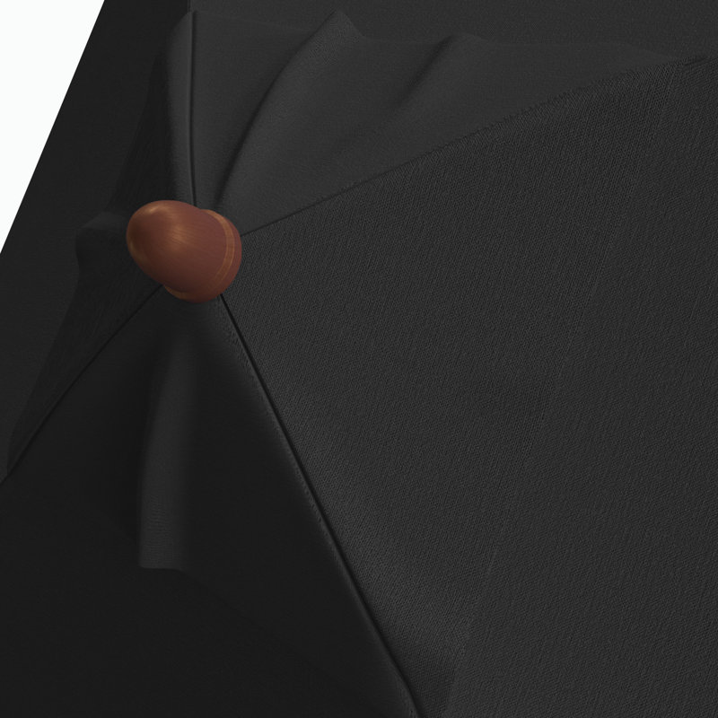 Parasol de marché 6 pi Nicodem, Toile Sunbrella® noir