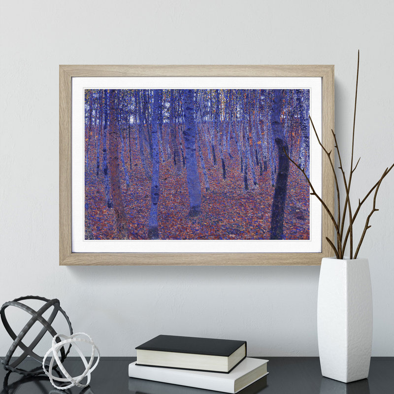 Beech Grove Forest Vol.3 by Gustav Klimt - Picture Frame Painting, Oak Framed, 48cm H x 65cm W x 2cm D