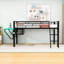 Lit de jeu Loft avec bureau éclairé à DEL et tablette de rangement-1342287075
