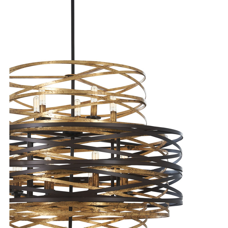 Brayden Studio Harnett Dark Bronze Finish Chandelier