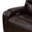 Baher 39.5" Dark Brown Vegan Leather Living Room Electric Power Recliner Chair with LED Lights