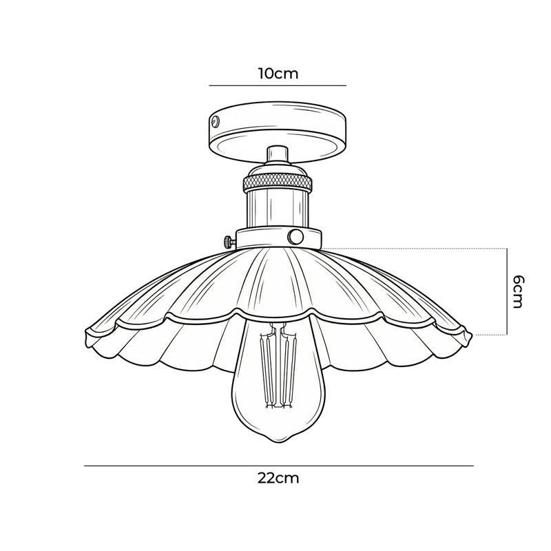 Semi Flush Mount, Yes, Brushed Brass