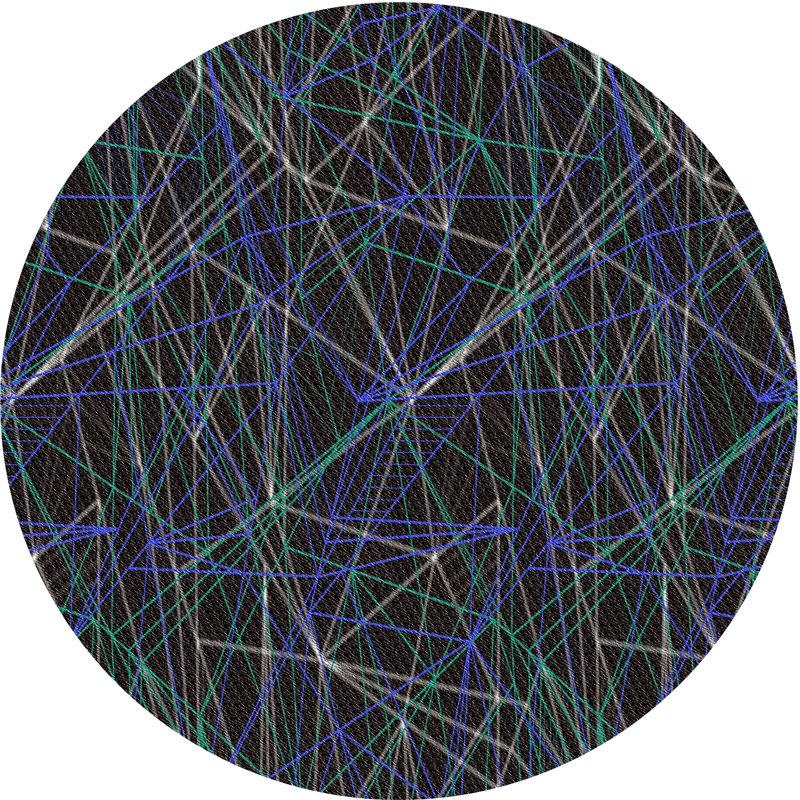 Noir Tapis décoratif, Rond 4 pi