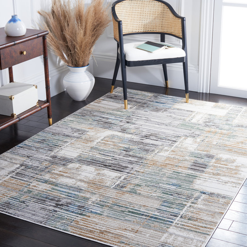 Tapis abstrait Bel Air Performance, Rectangle 4 pi 5 po x 6 pi 5 po