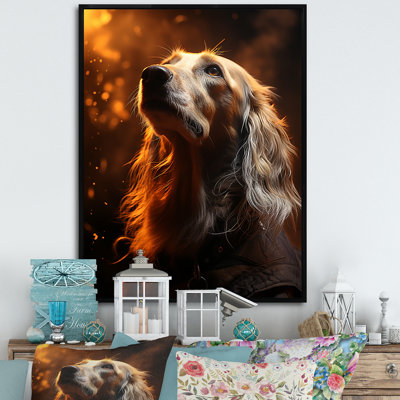 «Popart Saluki Portrait II», reproduction sur toile
