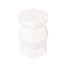 Table d'appoint tambour blanc en céramique - 13 po x 16,65 po style intérieur / extérieur moderne