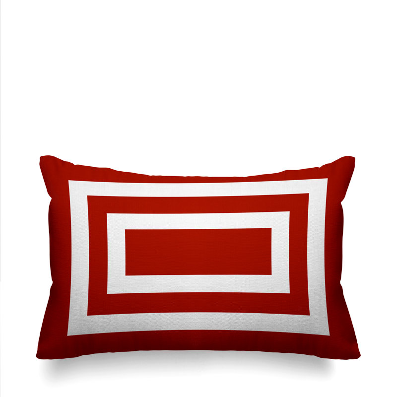 Coussin décoratif intérieur / extérieur Burt, Rouge