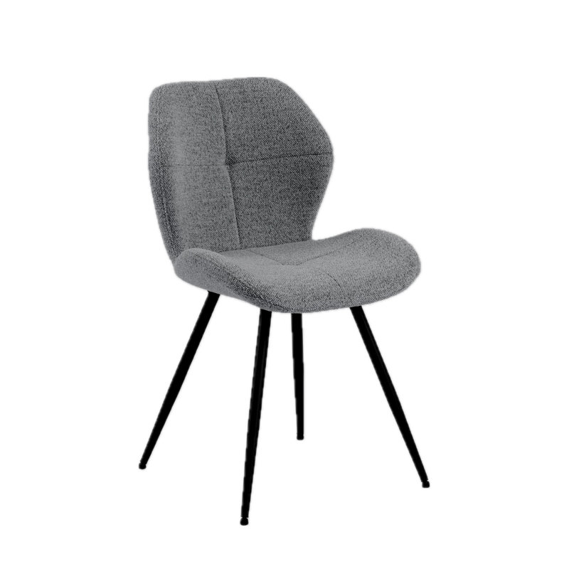 Armie 46cm H Velvet Upholstered Side Chair, Grey