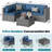4-Person Outdoor Patio Set Seating Group with Cushions-328451612-328451615