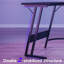 L-Shaped Metal Base Computer Desk