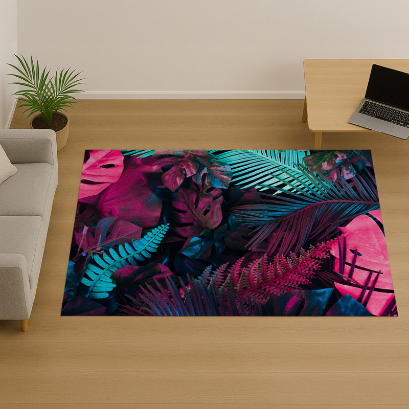 Floral Area Rug, Runner 70 x 140 cm