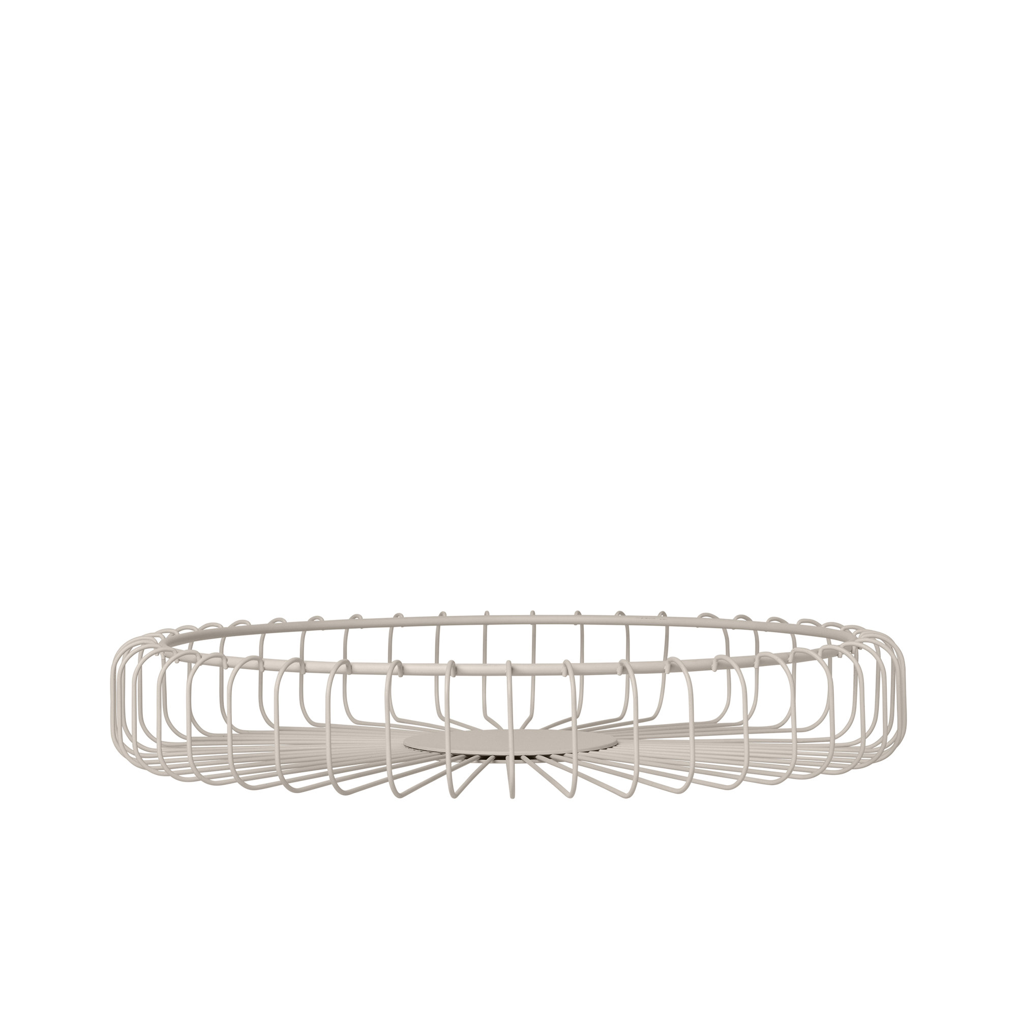 Estra Metal Basket, 2.36" H x 14.57" W x 14.57" D, Moonbeam