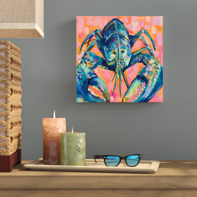 «Lilly Lobster I» par Jeanette Vertentes, reproduction d'art sur toile tendue