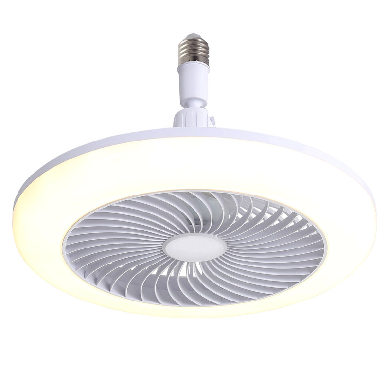 Mini Size 11 Inch Enclosed Socket E26 Ceiling Fan Light 3 Speeds 3 Light Color Dimming And Timing For Small Room Kitchen
