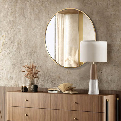 Miroir mural en métal pour salle de bain