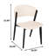 Chaise de salle à manger en cuir avec dossier incurvé à dossier en cascade et pieds en fer thermolaqué Collection Cedarburg-106852440-124128181