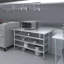 Table en acier inoxydable avec trois tablettes inférieures-118026895