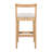 Orlen Modern Rubberwood Barstool With Upholstered Cushion And Low Backrest-117197533