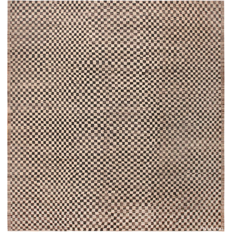 One-of-a-Kind 14'6" X 14'11" New Age Area Rug Black/Cream