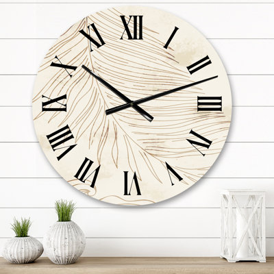 Horloge murale beige