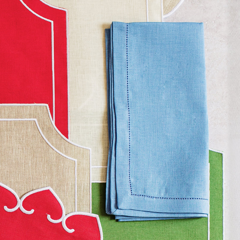 Tessuti Sage Napkins, Blue