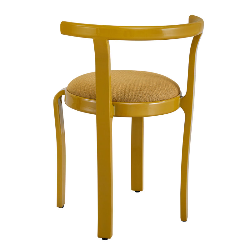 Ensemble 2 pièces de chaise de salle à manger Dopamine avec cadre brillant, Jaune
