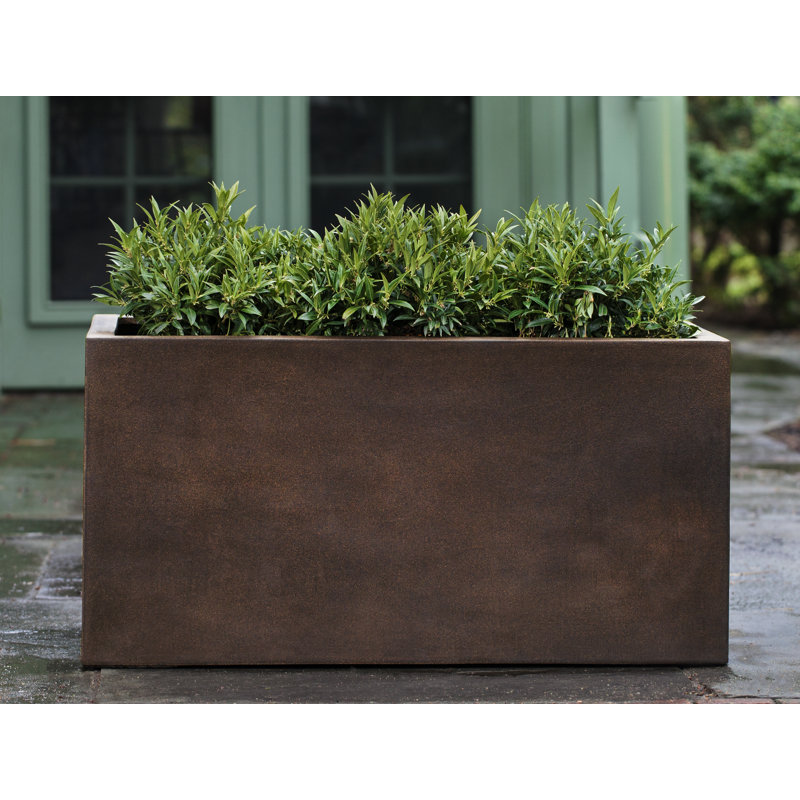 Sandal Handmade Planter, Onyx Black Lite, 47.25" W x 17.75" D x 17.75" H
