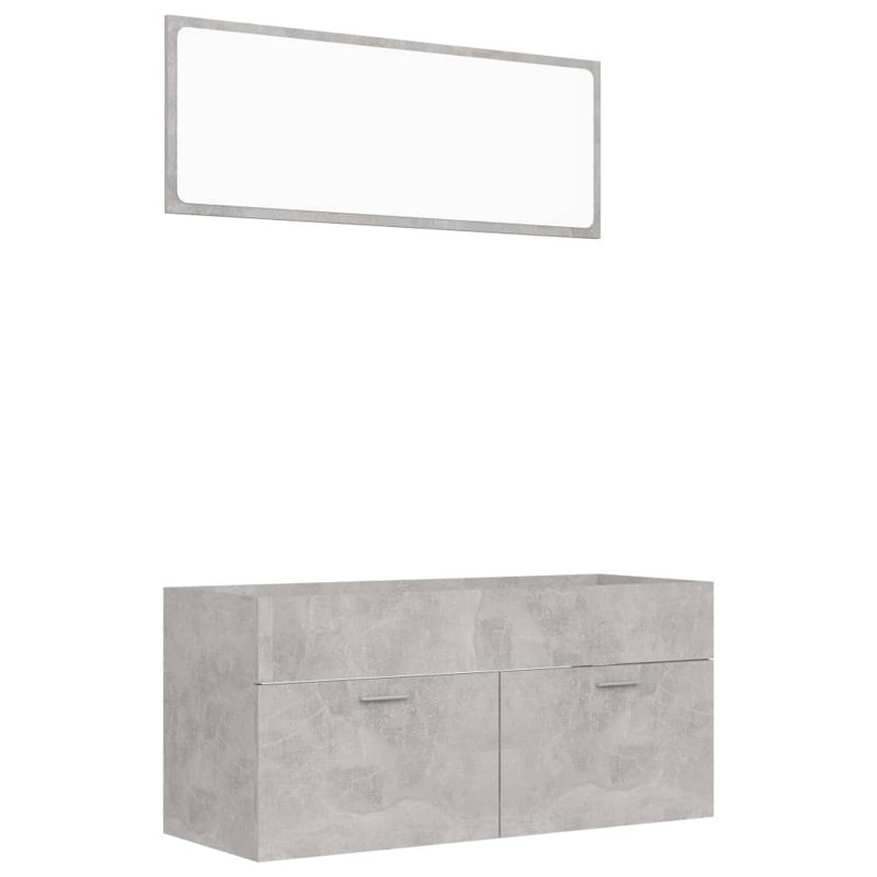 Commode d'appoint à miroir, Gris foncé