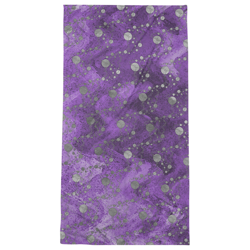Serviette de bain Planets and Stars, Violet