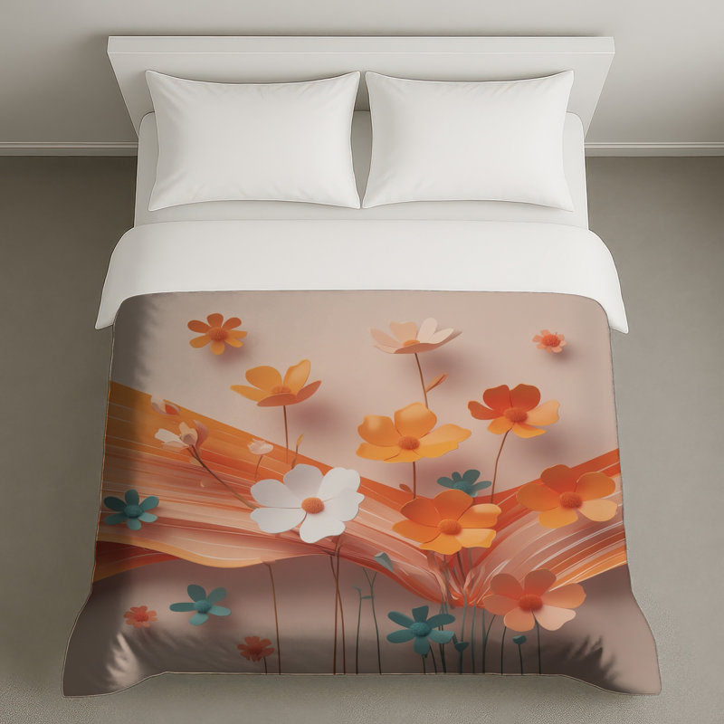 Housses de couette en papier orange, King