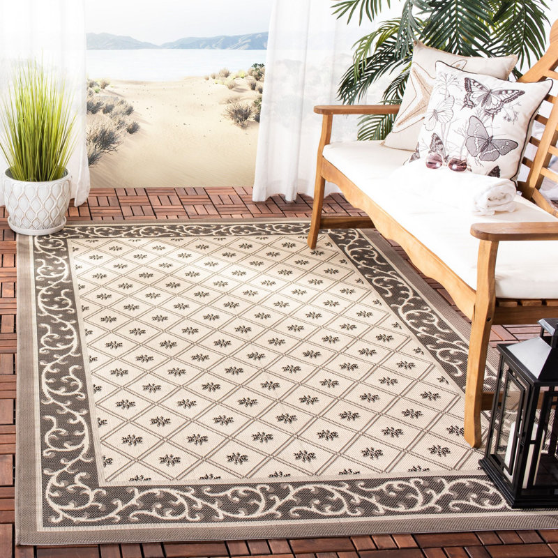 Tapis intérieur / extérieur Rubin Performance Southwestern, Rectangle 5 pi 3 po x 7 pi 7 po
