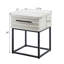 Collection à 3 chambres - Lit à oreilles avec deux tables de chevet pour grand lit, beige pour 2 élégantes-135490026