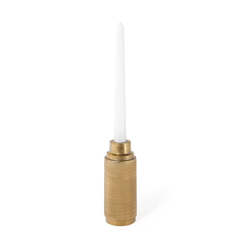 Bougeoir de table en métal 5,5 po, Or, H 5,5 po x l 2,5 po x P 2,5 po