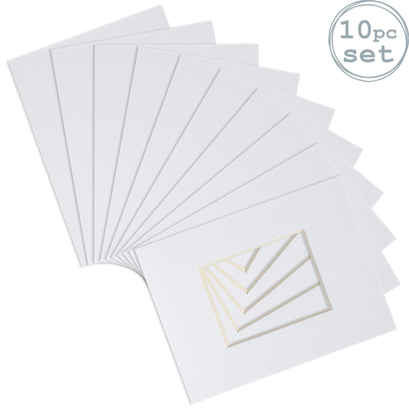 Nicola Spring - Picture Mounts, White, 25cm H x 20cm W x 0.2cm D