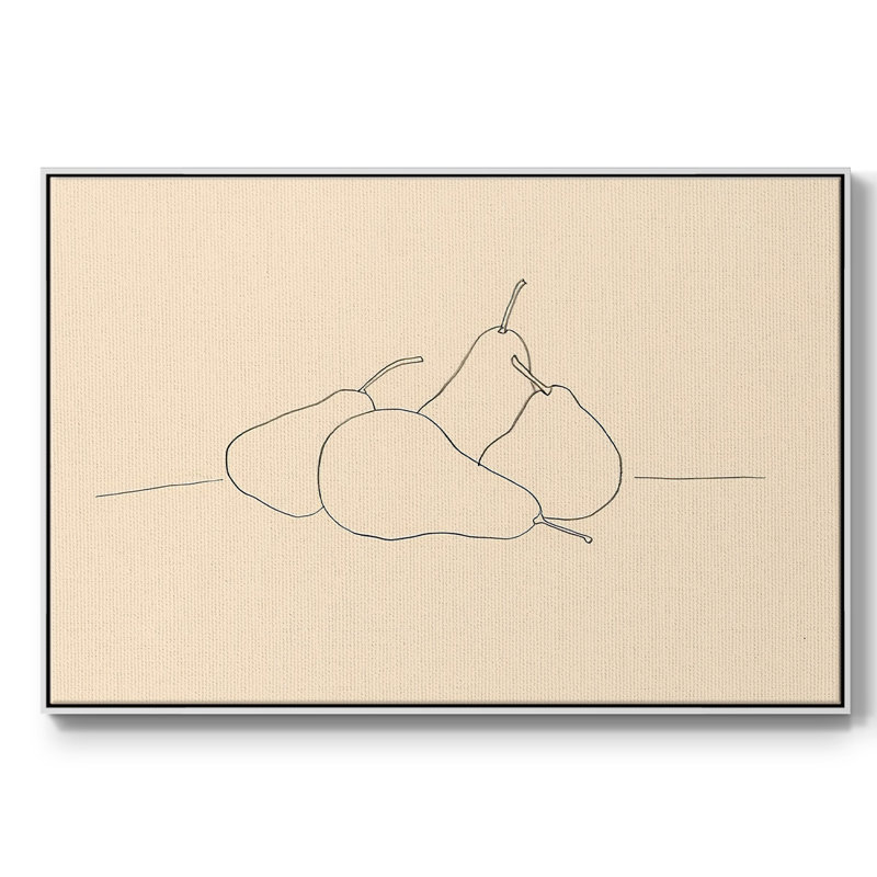 Dessin de fruits III, Blanc, H 25 po x l 37 po x P 2 po