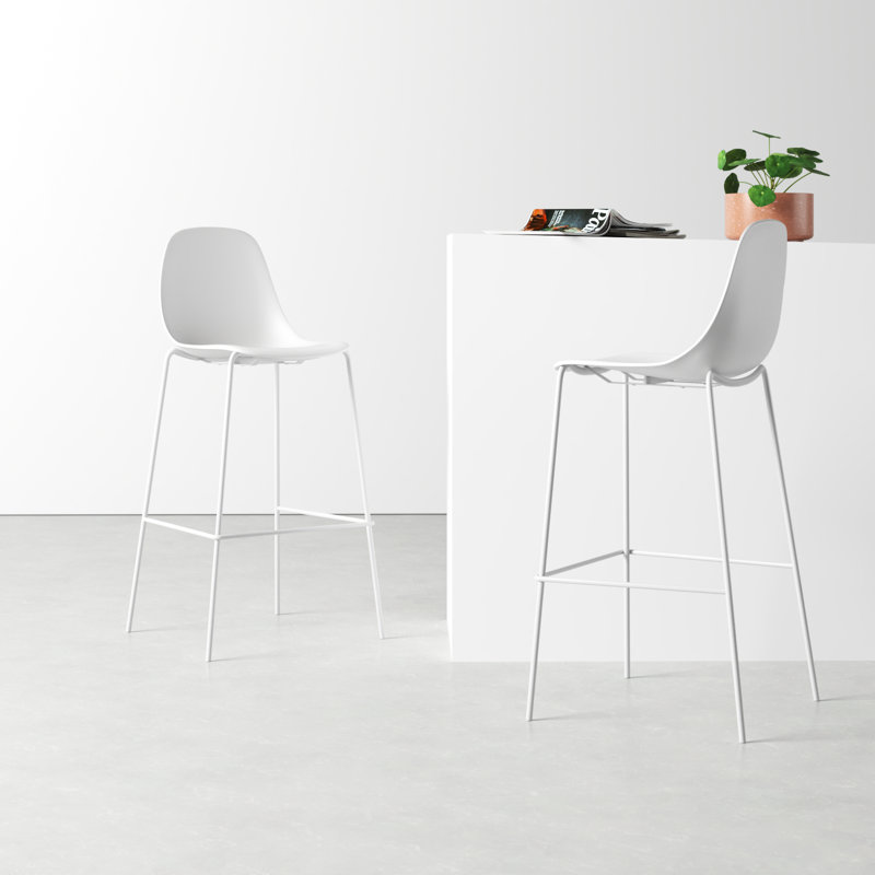 Aleta Counter Stool, White