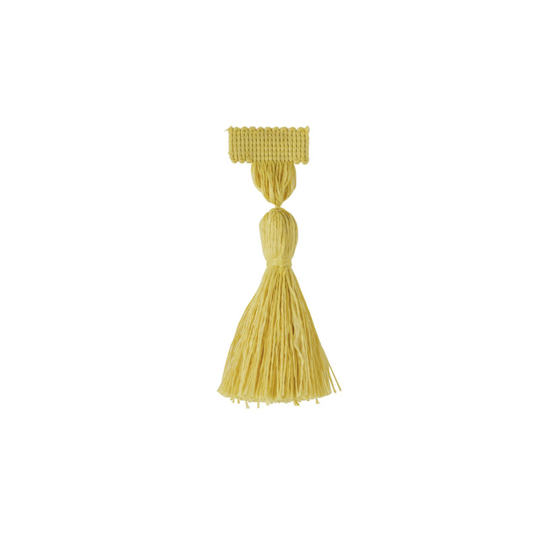 Hullabaloo Tassel Trim B Fabric, Yellow